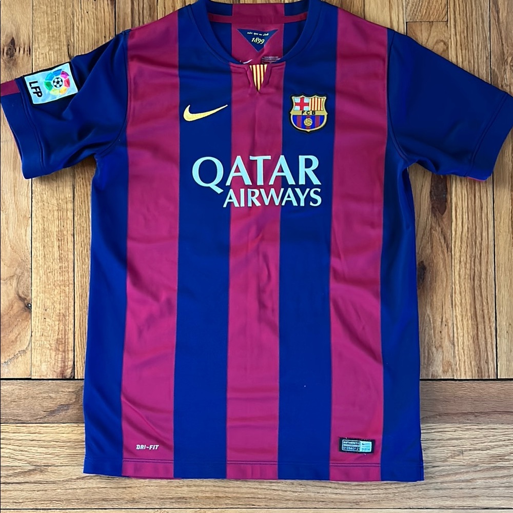 Nike Kids Messi Barcelona #10 Jersey - Navy and Burgundy